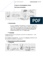 Lecon1 Competence 2 REACTION DOXYDOREDUCTION