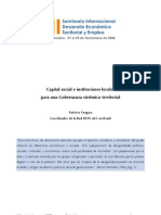 Vergara 2007 Capital social e instituciones locales para Gobernanza sistémica territorial