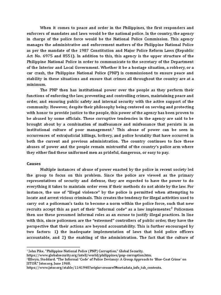 Socsc 14 group 1 problem tree pdf police power social and
