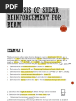 Analysis of Shear Reinforcement For Beam