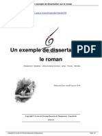 Un Exemple de Dissertation Sur Le Roman A1638