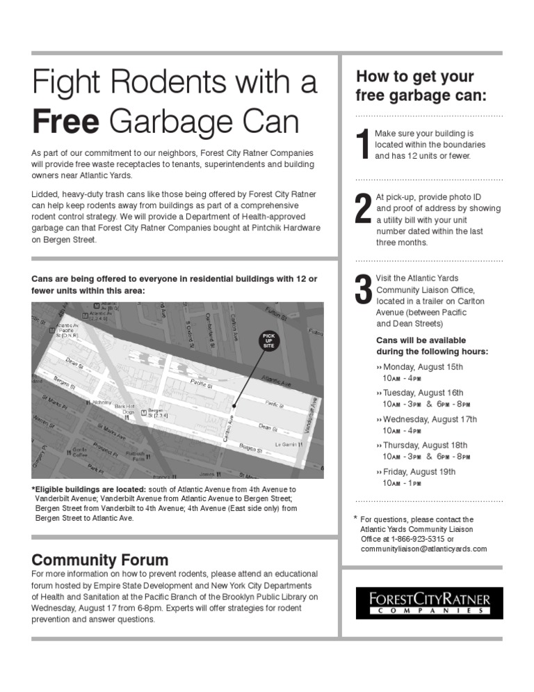 Free Garbage Can Pickup for Residents | PDF