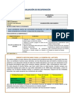 Eval Recup Matemática Cuarto