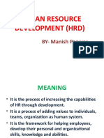 Human Resource Development (HRD) : BY-Manish Panwar