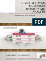 Buying Behavior & Decisions Based On ABC Analysis