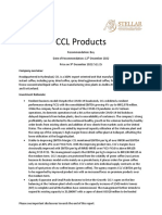 CCL Products - Buy - 12th December 2022