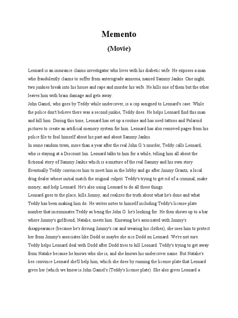 Memento Pdf