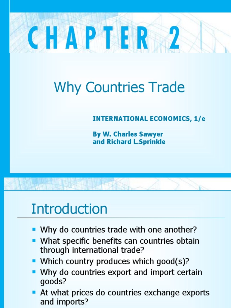 Ch 2 Why Countries Trade Pdf