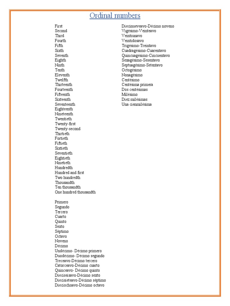 3-Ordinal Numbers | PDF