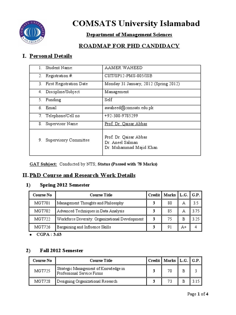 011 Roadmap Phd Pdf Thesis Doctor Of Philosophy