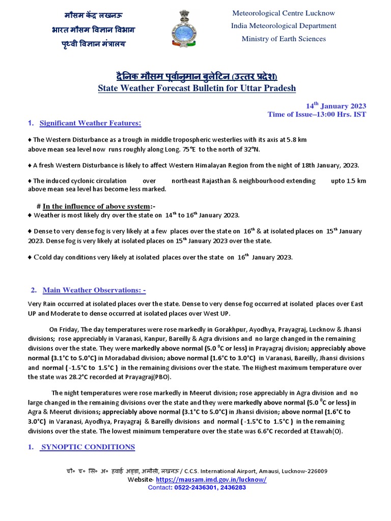 Weather Forecast Pdf Weather Meteorology