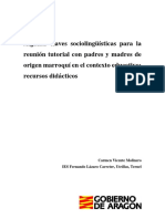 Algunas Claves Sociolingüísticas para La Reunión Tutorial Con Padres y Madres de Origen Marroquí en El Contexto Educativo Recursos Didácticos