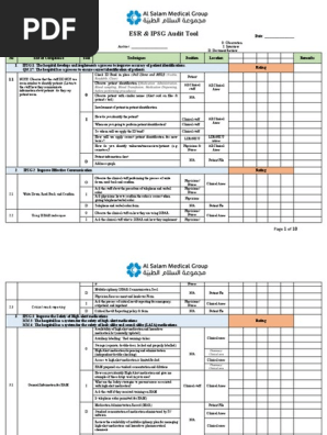 ESR & IPSG Audit Tool