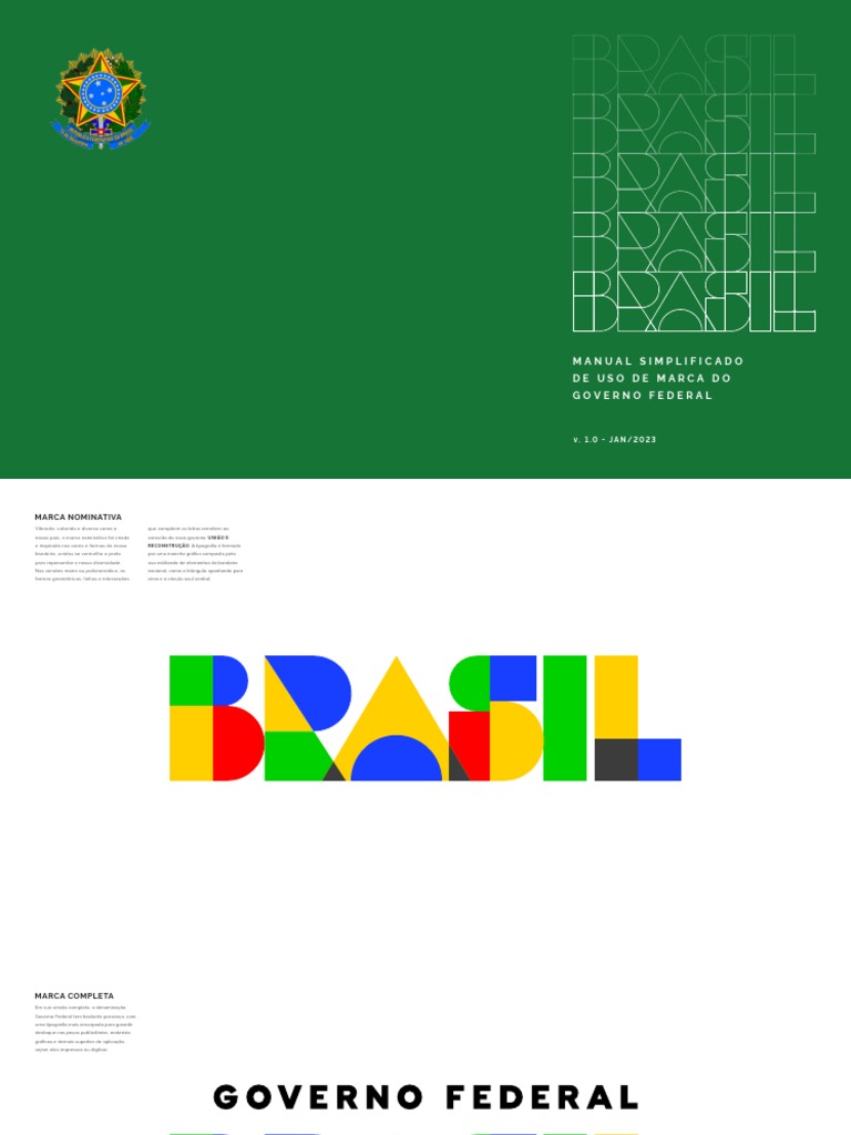 2301_GOVBR_Manual-de-Marca-RGB_v1 | PDF | Percepção visual | Design gráfico