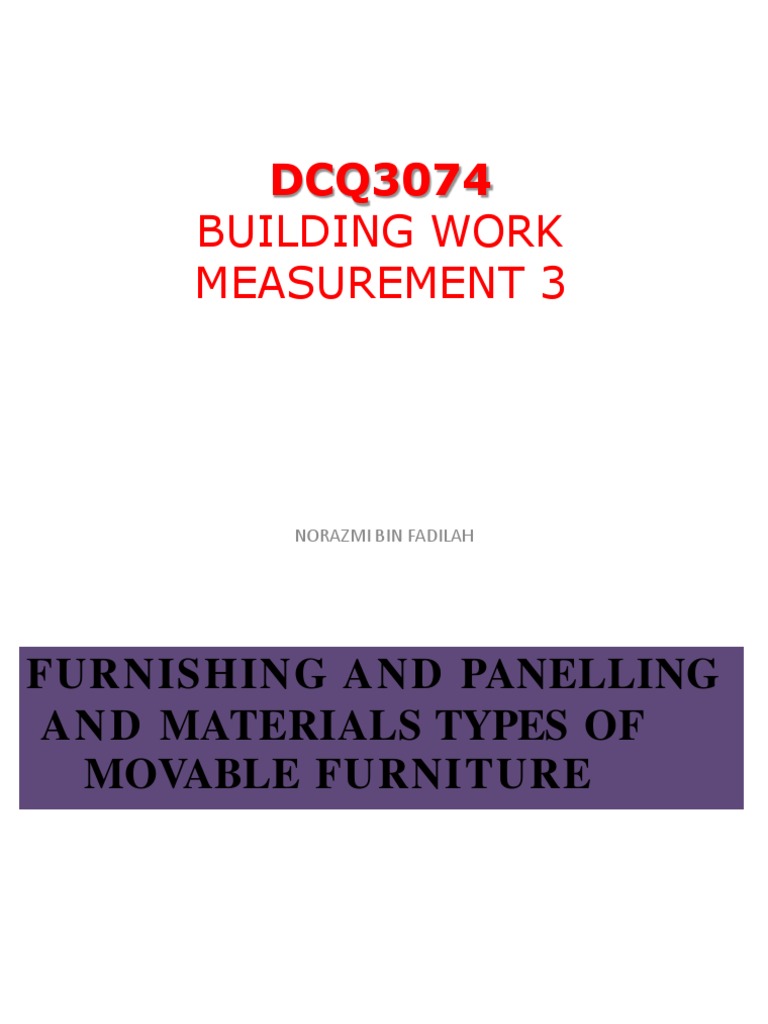 Chapter 2 FITTINGS AND FURNITURES PDF Furniture Chair