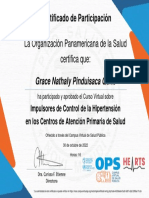 Impulsores Del Control de La Hipertensión en Los Centros de Atención Primaria de Salud-Certificado Del Curso 2519869