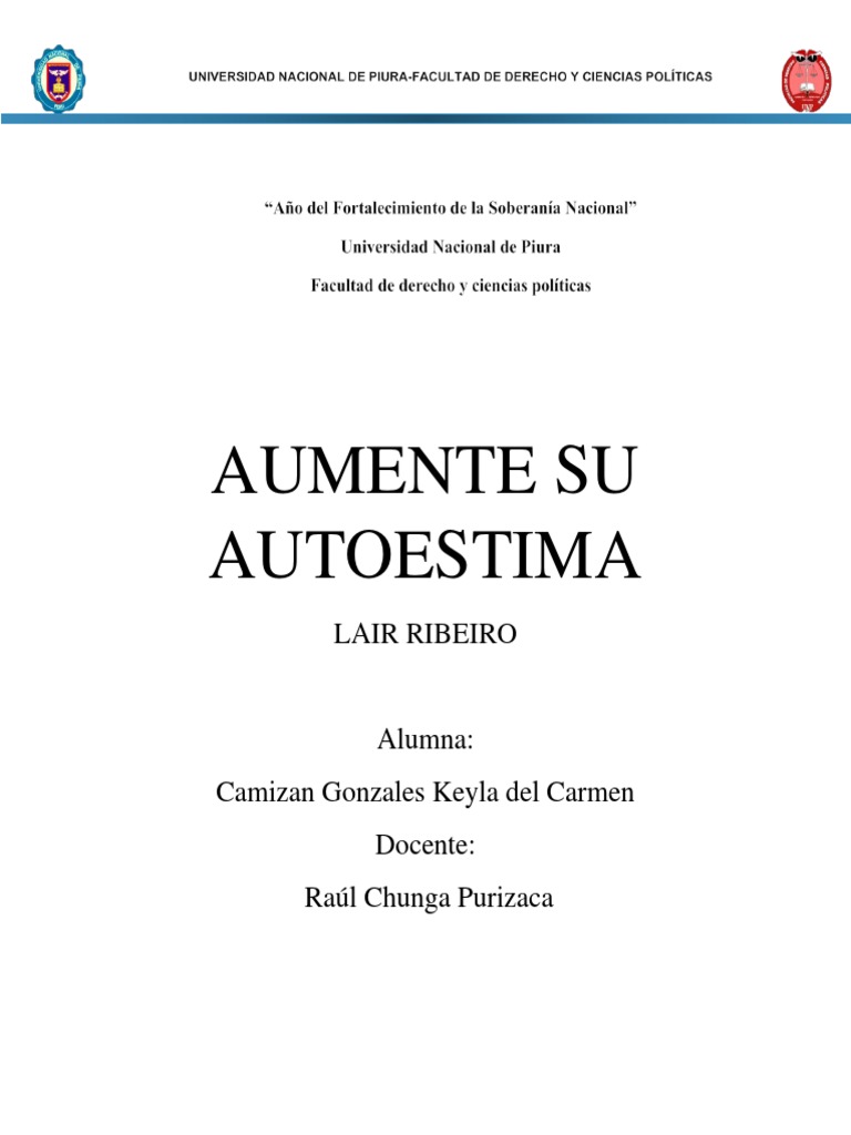 Aumenta tu autoestima con Lair Ribeiro | PDF | Autoestima | Comportamiento