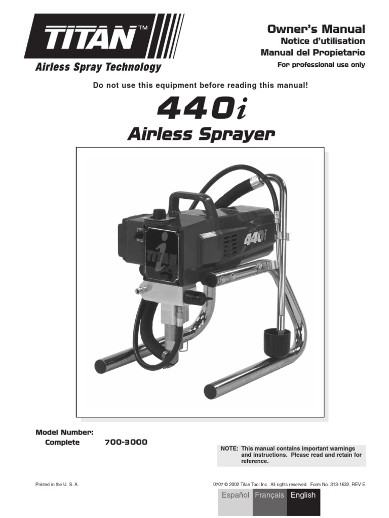 Titan 440i 01 PDF Enchufes y tomas de corriente alterna Presión