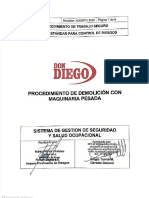 Procedimiento de Demolicion Con Maquinaria Pesada