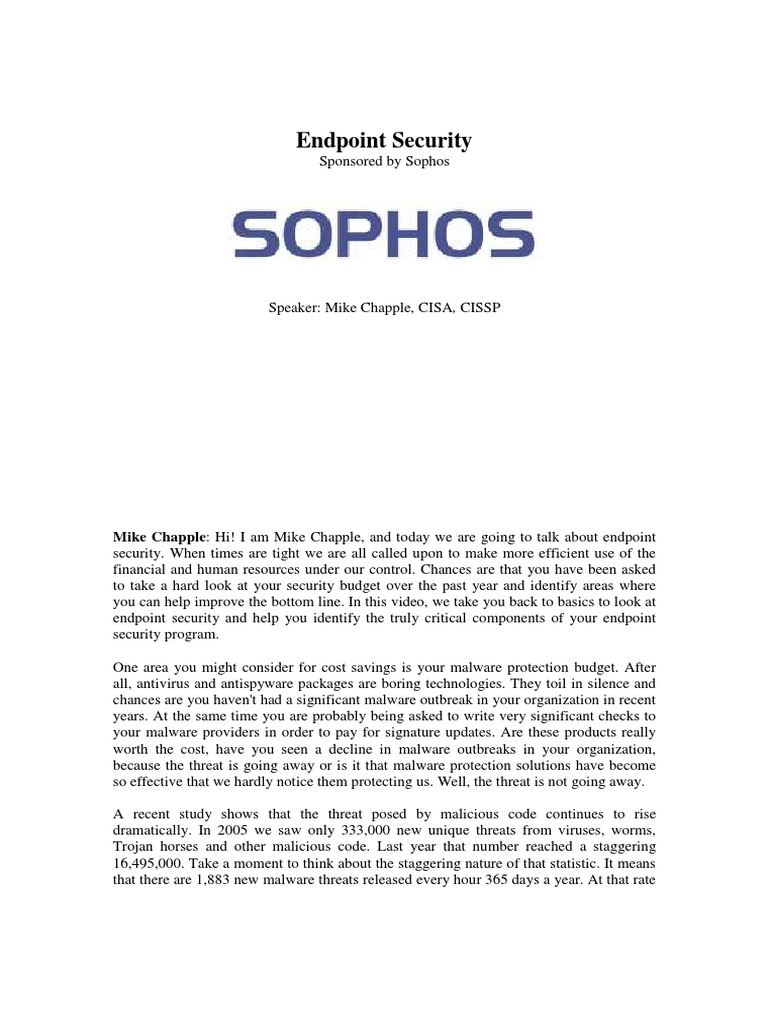Chapple Sophos PDF Antivirus Software Encryption