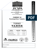 Faurgs 2018 Ufcspa Rs Psicologo Trabalho Prova