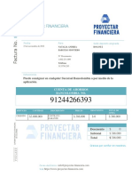 Factura Proyectar Financiera Colombia Natalia Barcelo