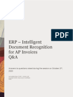 ERP - Intelligent Document Recognition For AP Invoices Q&A