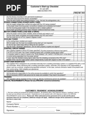 Startup checklist 