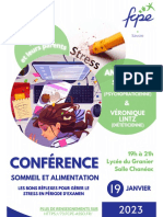 Affiche conférence Sommeil et Alimentation - Conférence -- Sommeil et Alimentation_19 janvier 2023