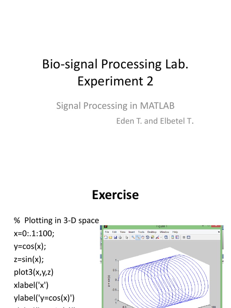BioSignal Processing Lab. Lec 2 PDF