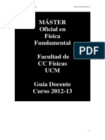 Master Física Fundamental - 2012-2013