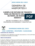 Estudio de tránsito vial proyecto carretera Orcopampa-Huancharama Universidad Andina Cusco