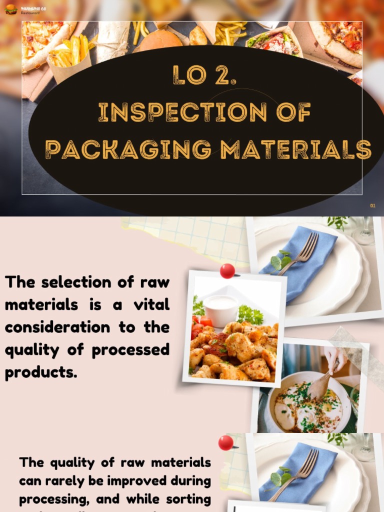 LO 2. Inspection of Packaging Materials PDF