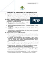 Guidelines For Funding Biodiversity Related Research and Documentation Projects