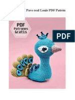 Amigurumi Pavo Real Louis PDF Patron Gratis