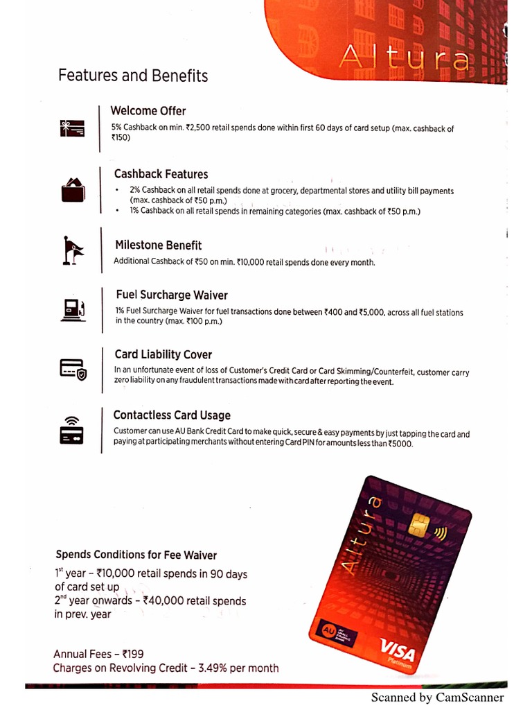Altura Au Bank Credit Card PDF
