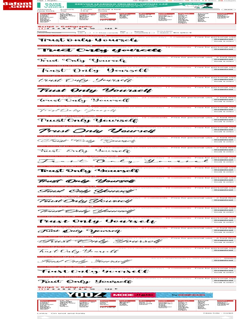 Script Calligraphy Fonts | PDF