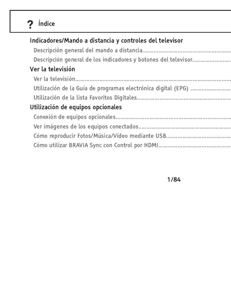 Manual Sony Bravia KDL37EX402 (Español 84 Páginas) PDF