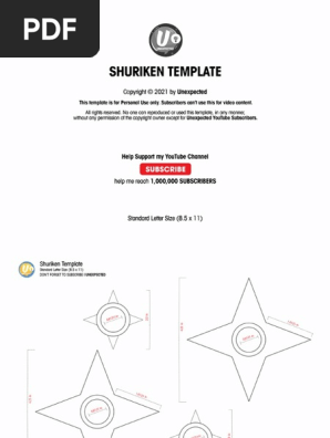 Naruto Shuriken Template