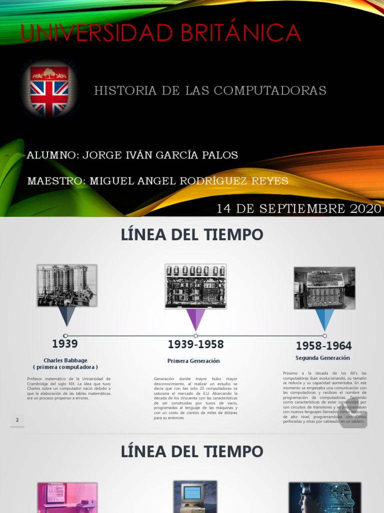Línea Del Tiempo de Las Generaciones de La Computadora | PDF ...