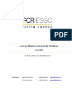 Informe Macroeconómico de Honduras Junio 2022