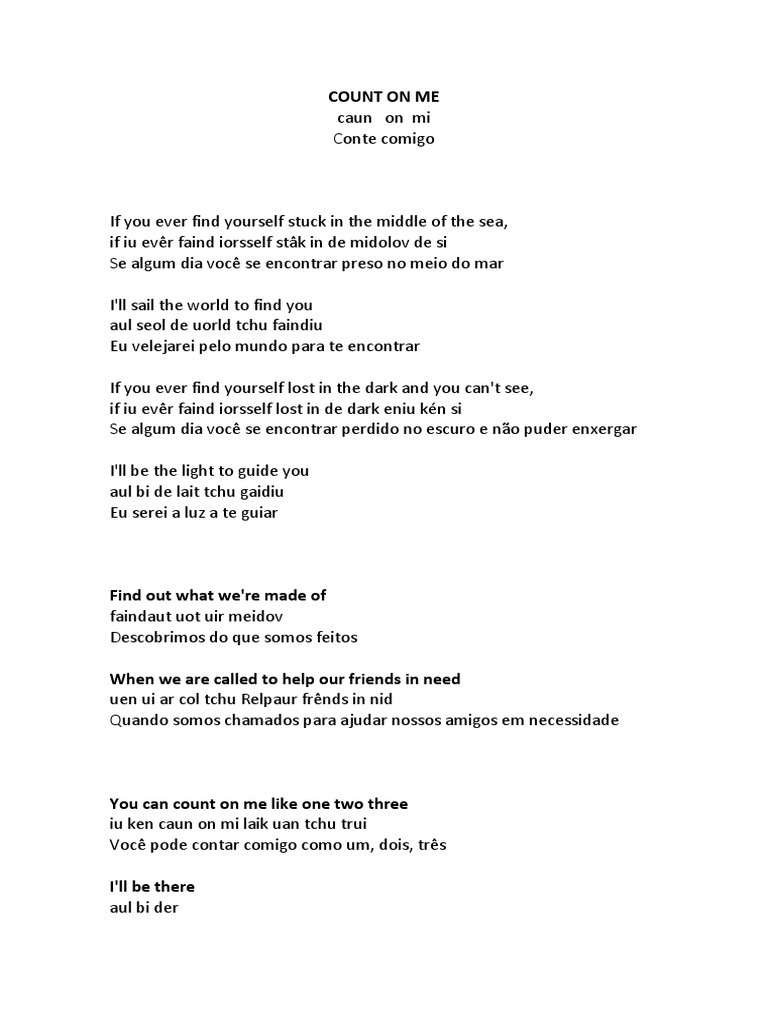 Count on me pdf m sica gravada ind stria da m sica
