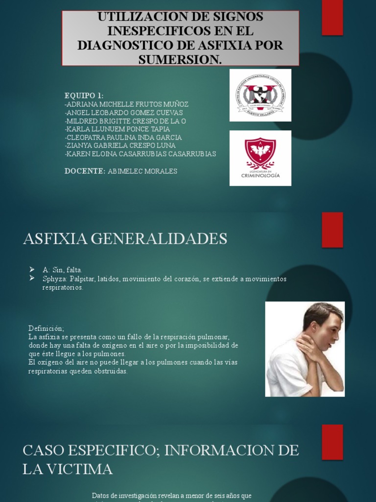 Asfixia Por Sumersion | Descargar gratis PDF | Agua | Medicina