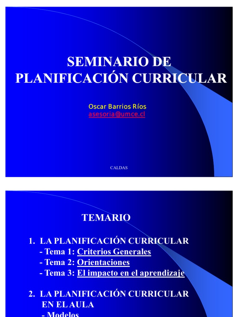 Planificacion Curricular | PDF | Plan de estudios | Aprendizaje
