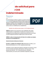 Modelo de Solicitud para Pasar A CAS Indeterminado