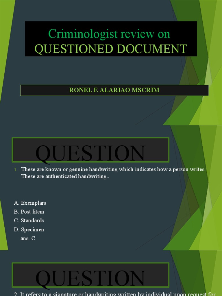 Q and a qde for board exam 75 items pdf signature forgery