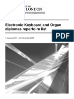 Repertoire List - Electronic Keyboard & Organ Diplomas
