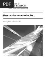 Repertoire List - Percussion Grades