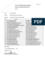 Senarai Kehadiran Mesyuarat Kokurikulum Bil 2 - 2022