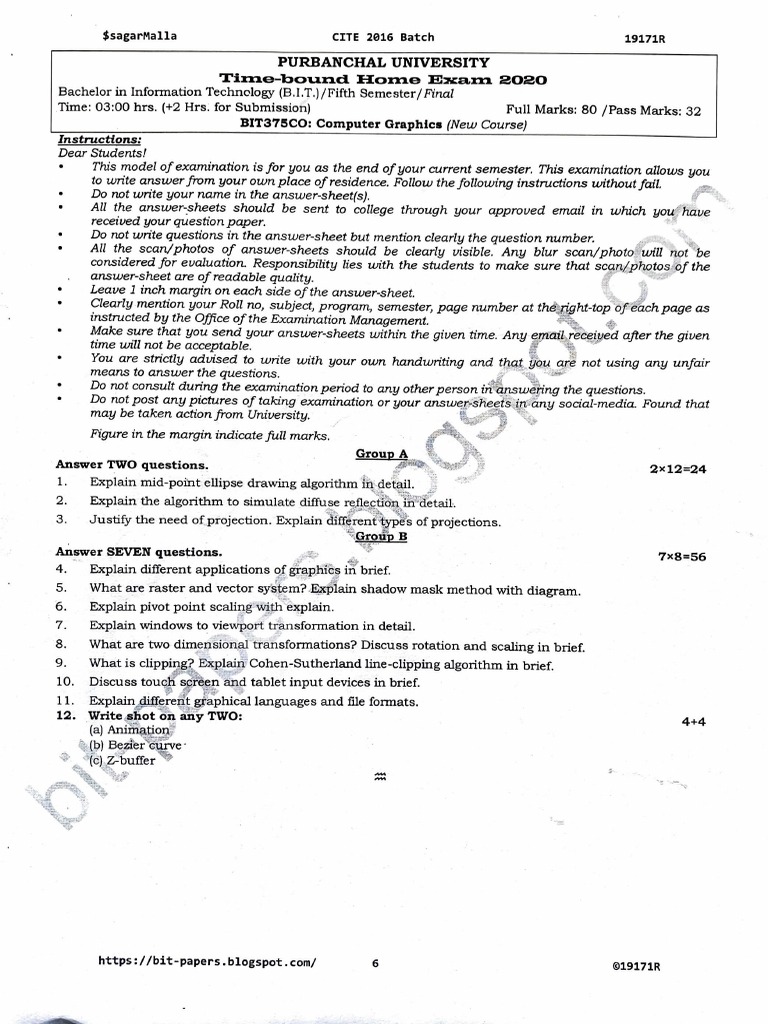 Question Bank BIT-V | PDF